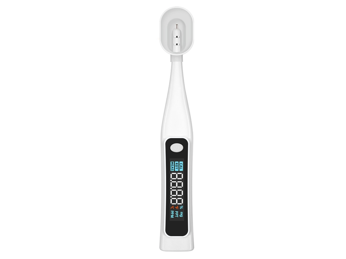 Medidor Portátil De Concentración De Sales Halógenas Con Medición De Temperatura De Hasta 99 ℃ Para Uso Práctico En La Cocina.