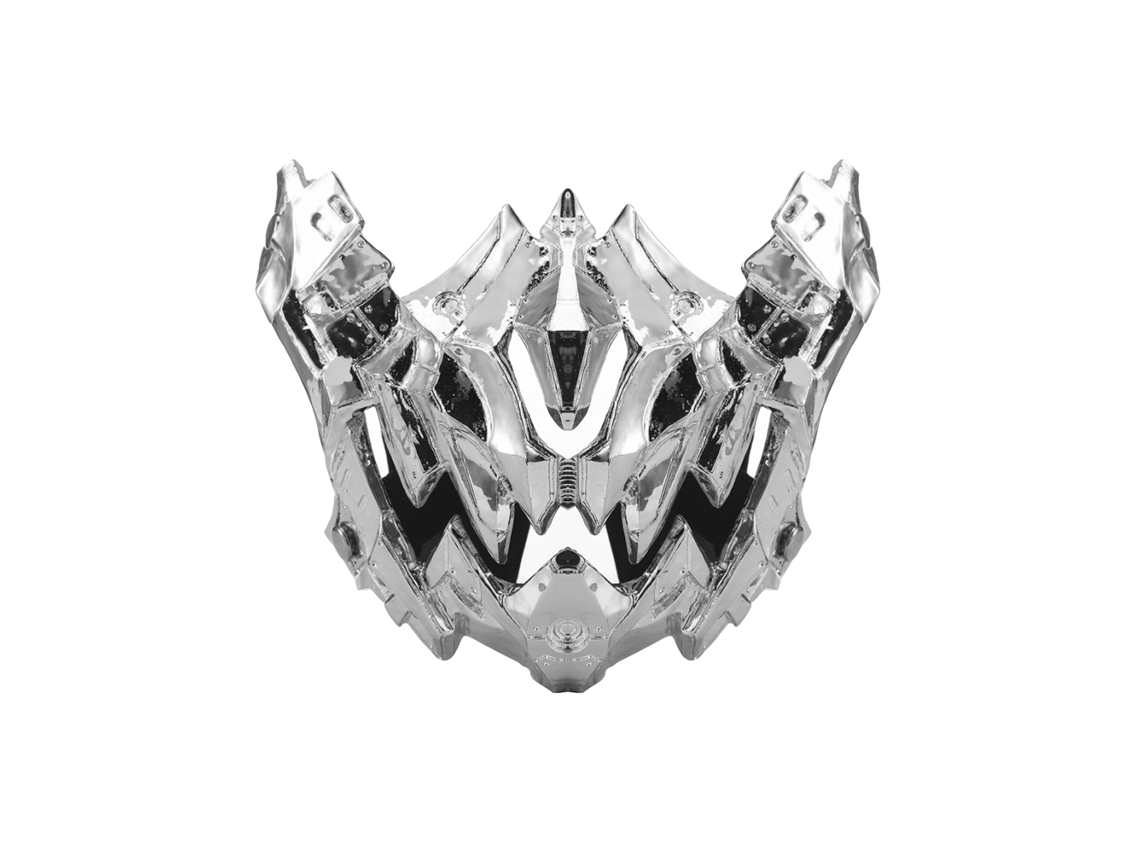 Dan26-máscara De Media Cara Mecánica De Halloween, Plástica Para Cosplay, Parejas, Fiestas Y Discotecas, Plata