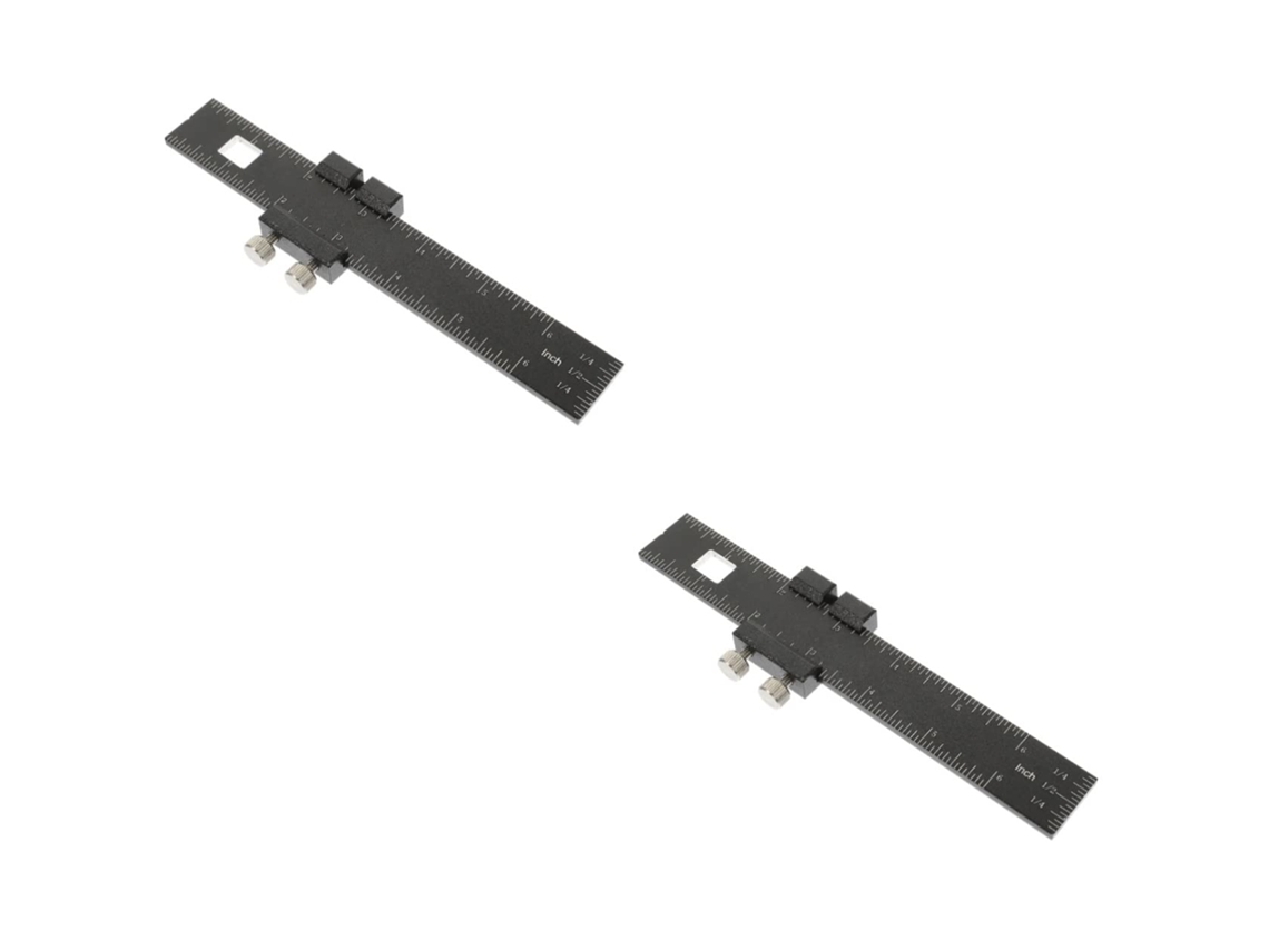 Regla De Marcado De Metal De 2 Piezas Para Carpintería Deslizante, Práctica Y