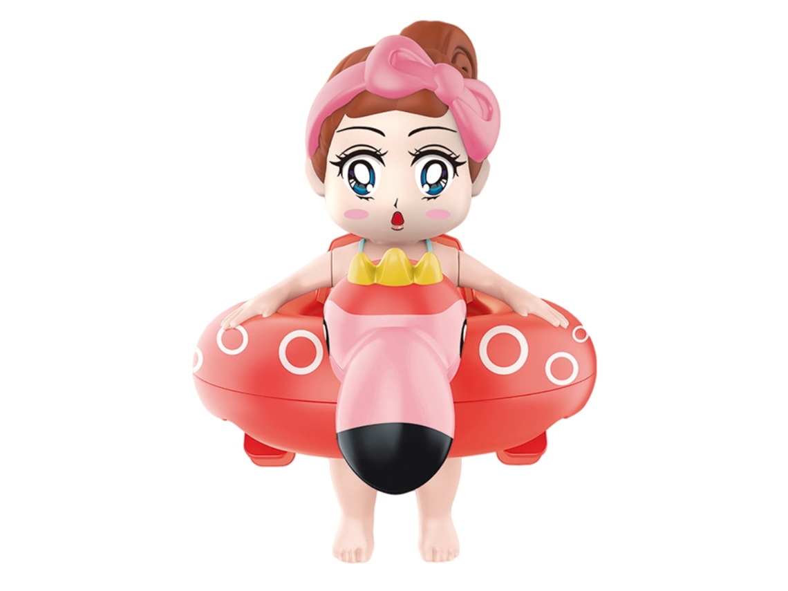 Dan26-juguetes De Baño Para Bebé Niña Con Anillo De Natación, Juguetes Flotantes Mecánicos Para Bañera, Regalo Para Niños Y Niñas