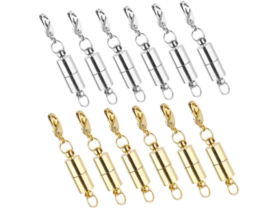 Nuobesty Juego De 5 Elegantes Cierres Magnéticos De Cobre Para Joyería, Fáciles De Usar, 12 Piezas
