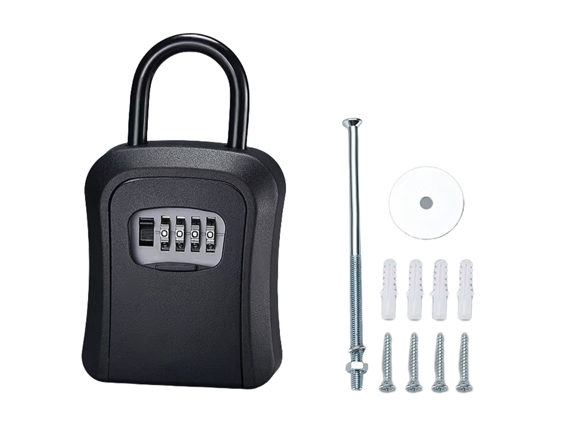 Caja de seguridad para llaves con código, gran capacidad, para exteriores, para apartamentos y casas, caja de metal resistente a la intemperie.