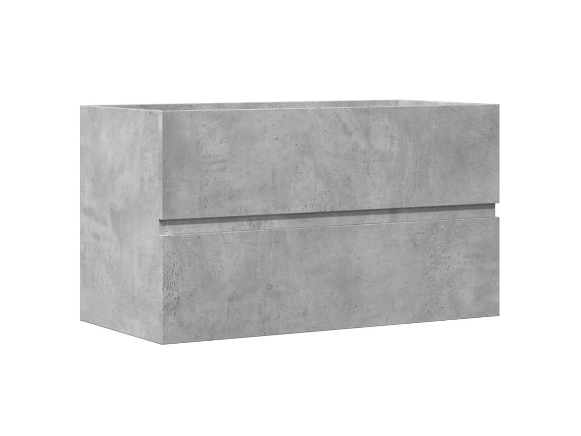 Mueble de baño de pared 80x38,5x45 cm, derivado de la madera, gris cemento, MAISON EXCLUSIVE