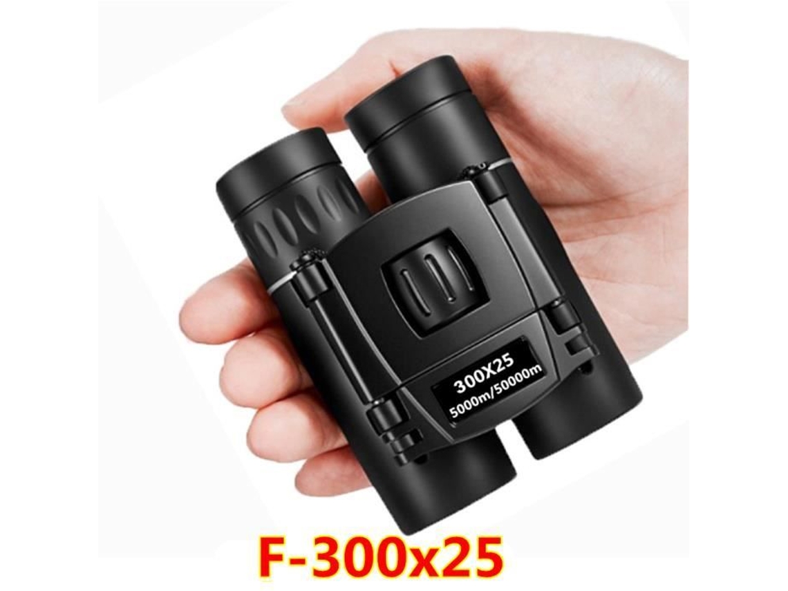 F--300X25 Binoculares potentes Mini telescopio óptico plegable Bak4 Fmc de largo alcance para caza Spo AIHONTAI