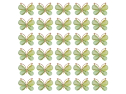 30 Piezas De Apliques De Mariposa De Diamantes De Imitación Verde Oscuro Para Decoración Diy De Cabello, Zapatos Y Uñas.