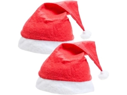Conjunto De 2 Gorros Rojos De Papá Noel - Unisex. Perfectos Para Navidad Y Fiestas De Fin De Año. Su Diseño Ergonómico Los Hace Ideales Para