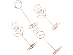 Juego de 4 tarjeteros de aluminio para bodas con clips en espiral, ideales para notas, oficina, fiestas y también adecuados para GOKOCO.