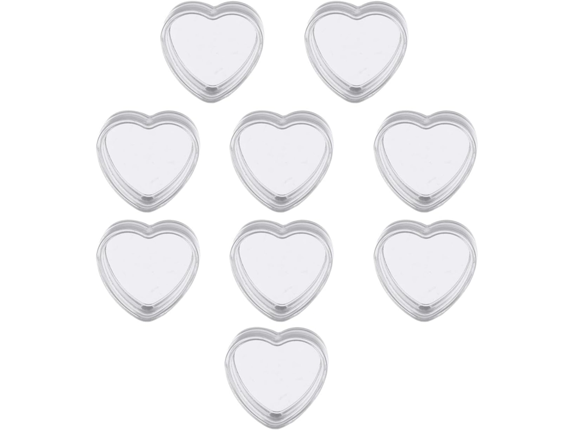 100 Pièces Pots Cosmétiques Vides Forme De Cœur Contenants Crème Maquillage Y Boîtes Rangement P...