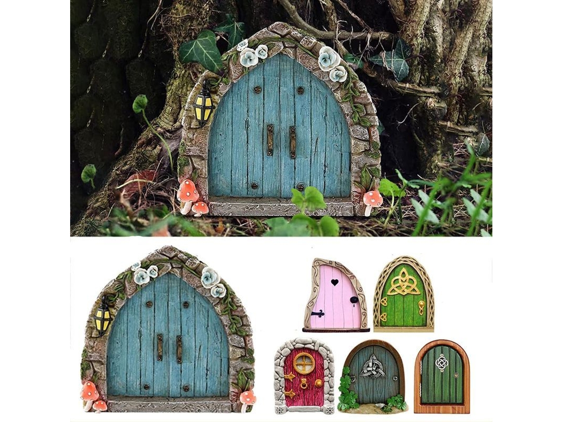 Accesorios Para Jardines De Hadas, Puertas De Madera En Miniatura Para Árboles, Decoración Exterior.