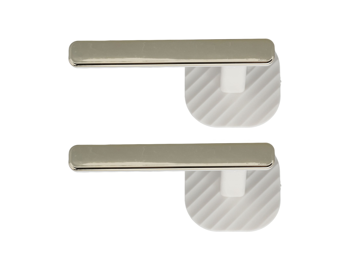 2 Piezas De Retenedores De Cortinas Decorativos Abs En Blanco Y Oro