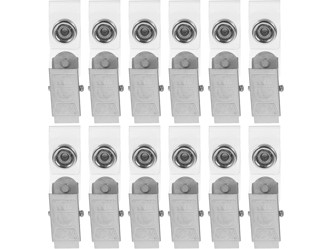 Juego De 300 Clips Metálicos Para Credenciales Con Correa Transparente, Soporte Resistente Para Credenciales.