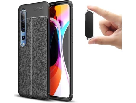 Carcasa y Soporte Xiaomi Mi 10 Rugged Leather Negro
