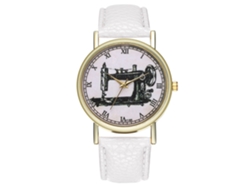 Reloj De Pulsera Analógico De Cuarzo Con Dial Redondo Para Mujer Hombre Estudiante Blanco Zhoulianfa