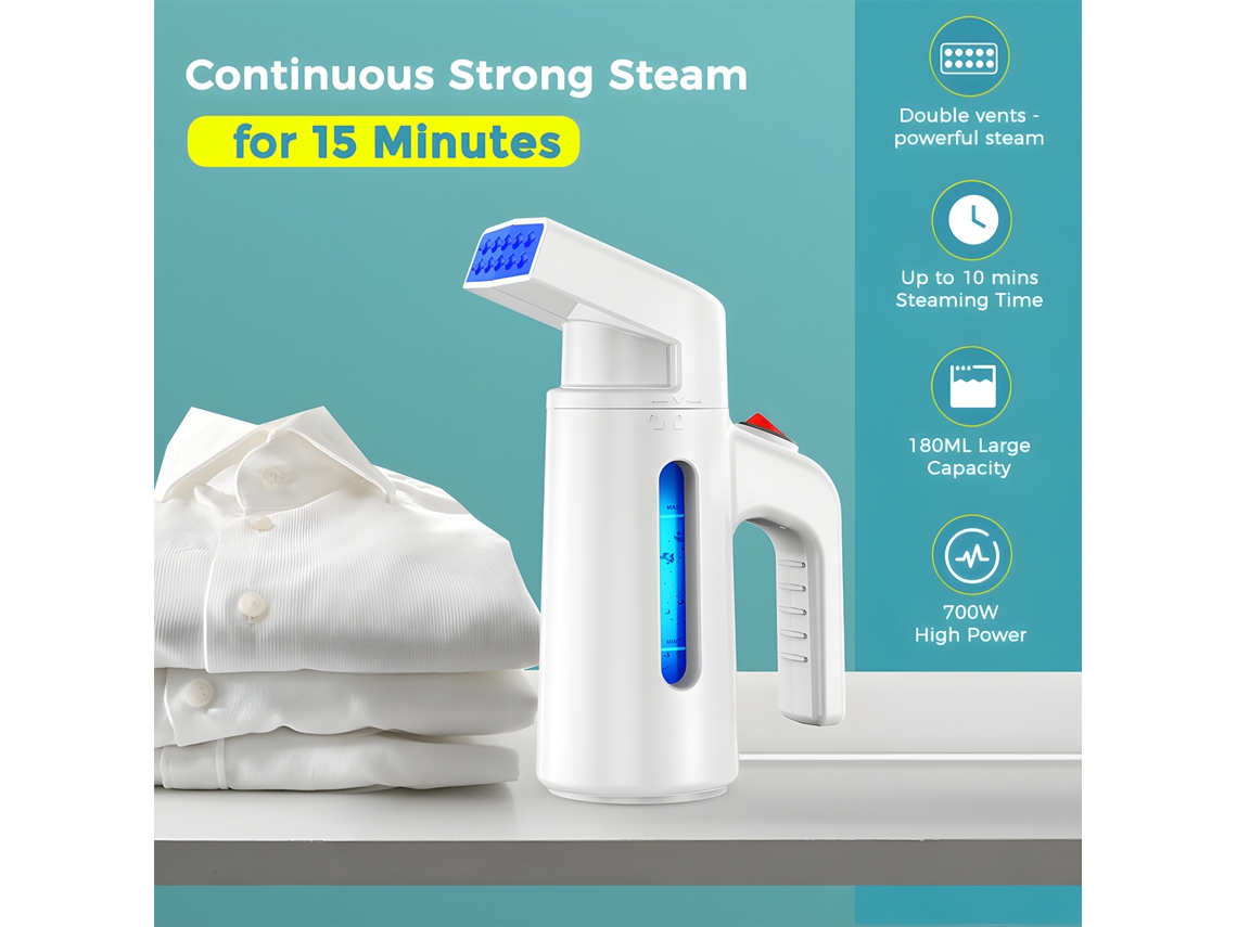 Vaporizador Para Ropa, Calentamiento Rápido En 25 S, 700 W, 180 Ml, Gran Capacidad, Vapor Penetrante Fuerte, Vaporizador Portátil De Mano Para Ropa,