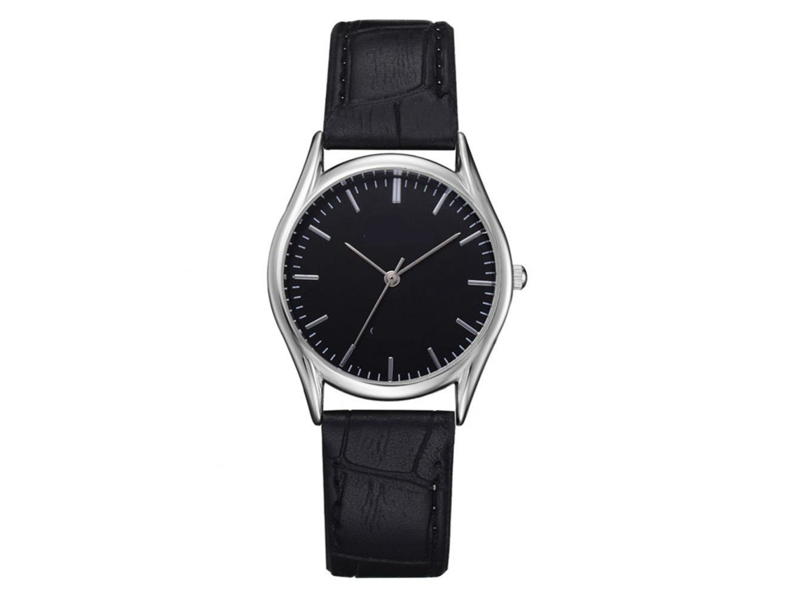 Reloj De Pareja De Aleación Moda Correa Pu Dial Redondo Analógico De Cuarzo