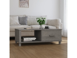Mesa de Centro de Apoyo Hamar 100X55X35 cm Pino Macizo Gris-Claro