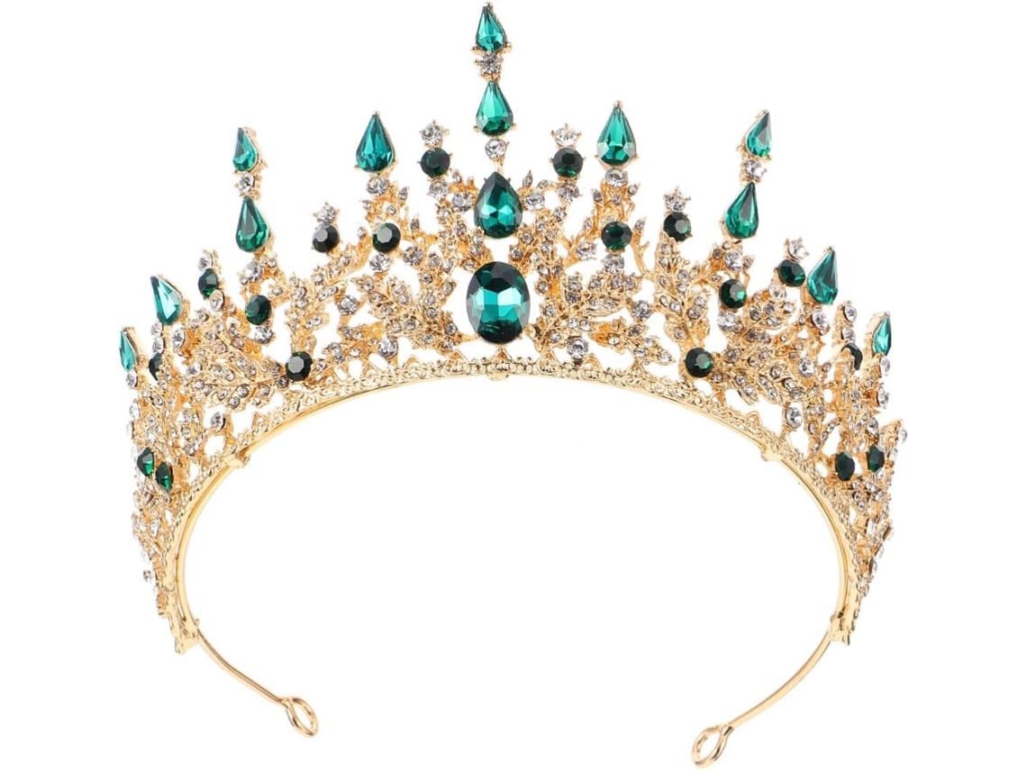 Corona De Style Baroque En Strass Transparents Bijou Tête Mariée Hypoallergénique Diadema