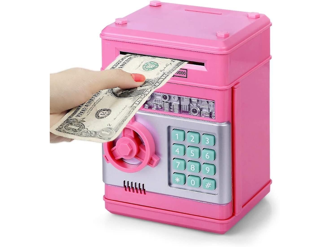 Hucha electrónica niñas 3-12 años. Caja fuerte contraseña musical para ahorrar dinero y monedas.
