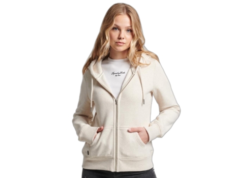 Sudadera con Capucha de Mujer SUPERDRY Cremallera Logotipo Essential (L)