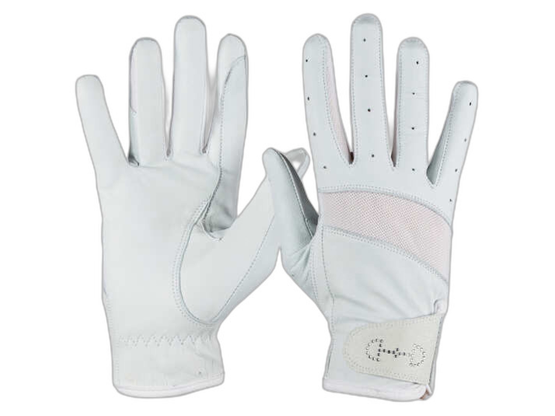 Guantes de equitación de cuero y malla para mujer HORZE