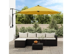 Sombrilla De Jardínsombrilla De Pared Con Led Amarillo 290 Cm Wsd191020