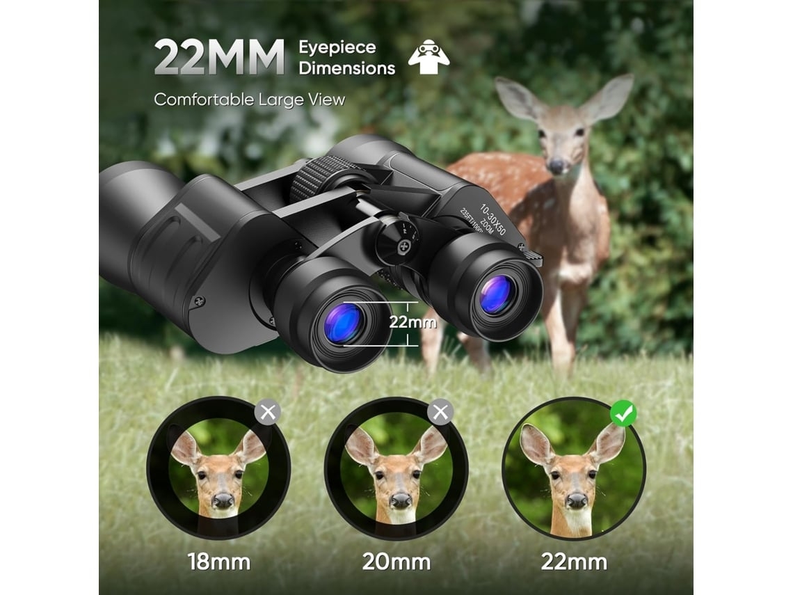 Binoculares militares con zoom de alta potencia de 30x50 para adultos, visión nocturna con poca luz, impermeables a diario y prisma Ushion.
