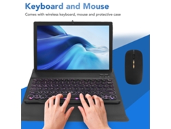 Tableta 2 en 1 de 10,1 pulgadas para Android 11 con teclado, 4G LTE, 5G y doble wifi, luz dorada