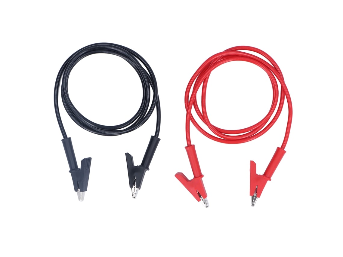 1 Juego De Pinzas De Cocodrilo De Doble Punta, Cable De Prueba De Latón Y Silicona De 4 Mm, 20 A, 3000 V Para Proyectos Eléctricos.
