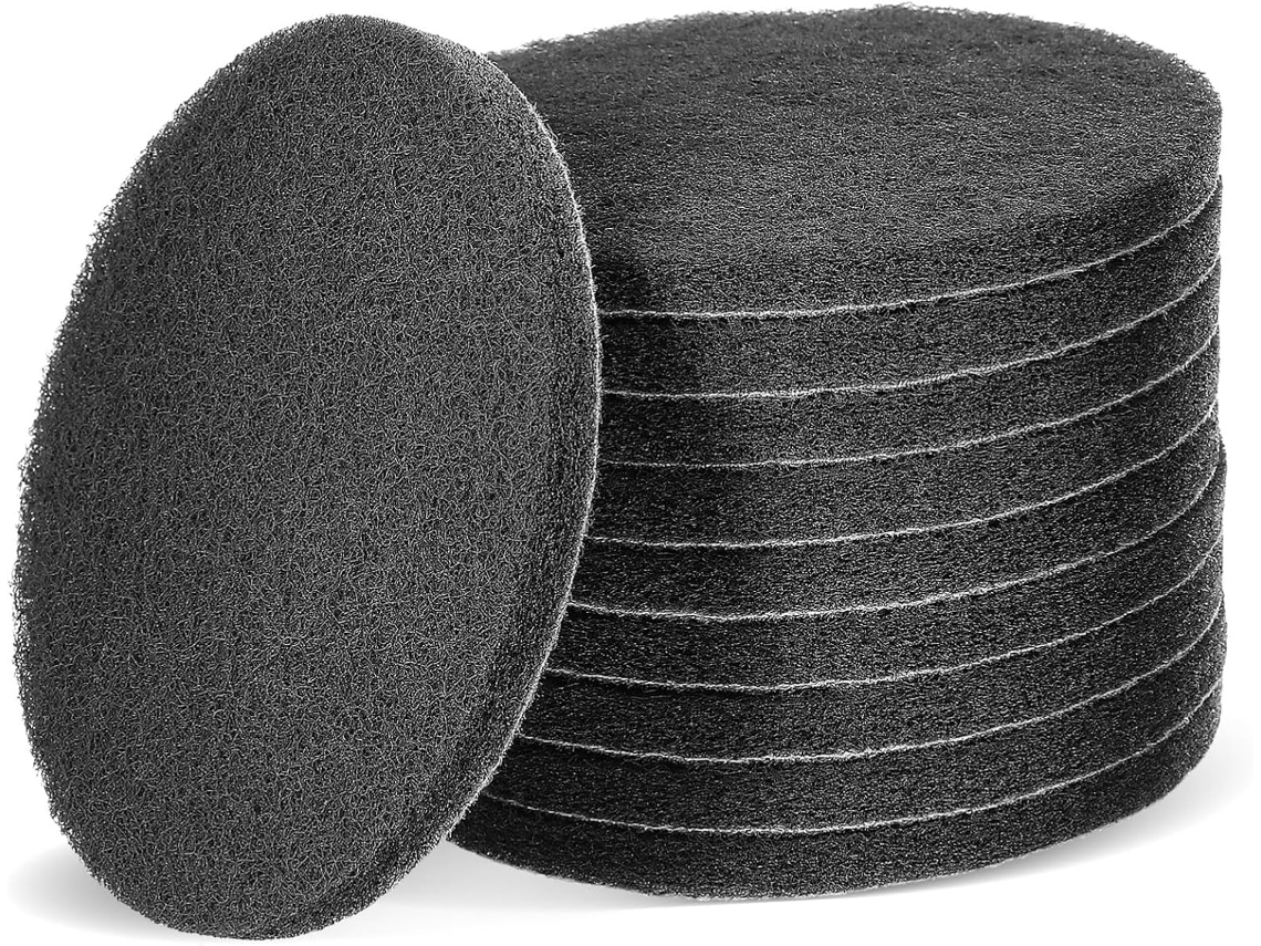 Paquete De 10 Esponjas Para Fregar Platos Para Taladro 800 Gris Negro 125 Mm Grosor 10 Mm