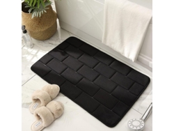 2026-alfombra De Baño Linjou Espuma De Memoria Antideslizante Rosa Absorbente Lavable A Máquina(negro)