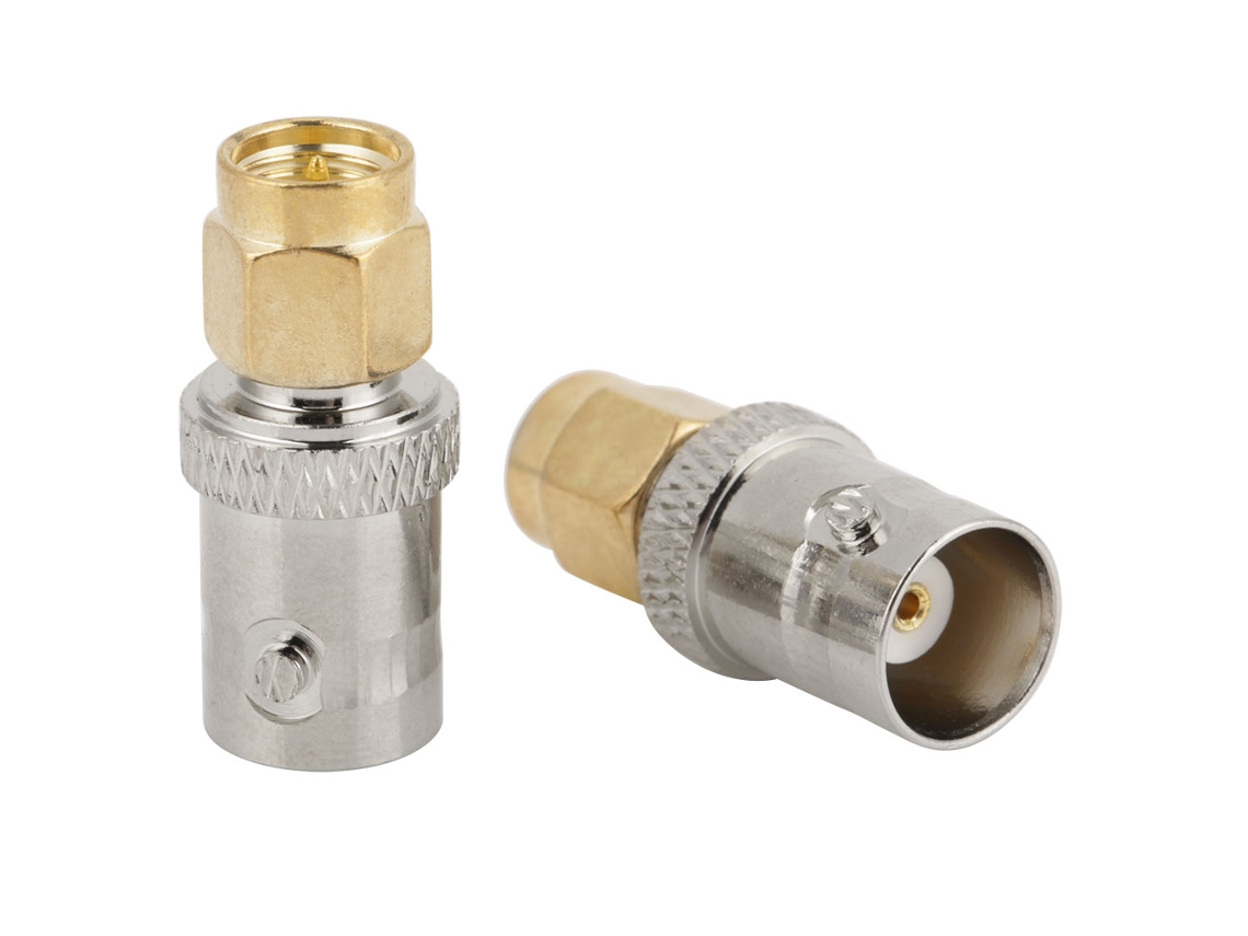2 Adaptadores Bnc Hembra A Sma Macho, Conector Coaxial Rf, Convertidor De Prueba, 50ω, 0-6 Ghz