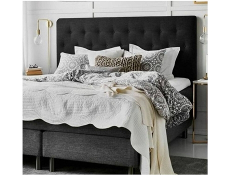 Cabecero DECORQUALITY París (Negro - Tejido Antimanchas - 105 x 70 cm)