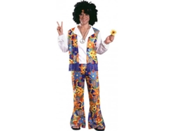 Disfraz de Hombre DISFRAZZES Hippie Con Flores (Talla: M/L)