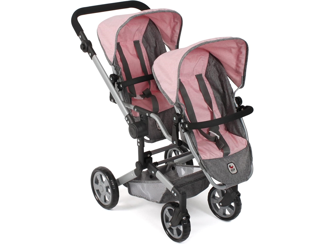 Bayer Chic 690 15 Cochecito De Muñecas Twin Linus Duo, Gris Rosa Bayer Chic 2000