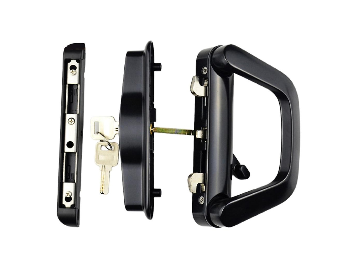 Mando Reemplazo Para Puertas Deslizantes Con Espaciado De Agujeros Para Cerraduras De Mortise Negro