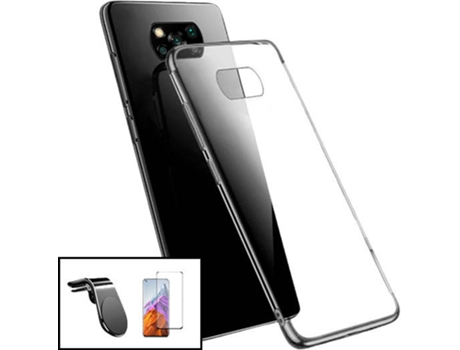 Kit Carcasa, Protector y Soporte Magnético para Auto Xiaomi Poco X3 Pro PHONECARE SlimArmor Negro