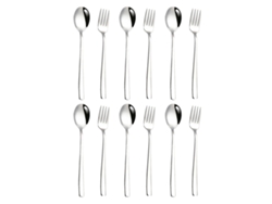 Juego de 12 Cubiertos de Acero Inoxidable - Cucharas y Tenedores para el Hogar, Actividades al Aire Libre y Restaurantes TRUYUETY