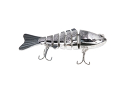 Isca De Pesca Imitativa Plástica Multi-articulada Slow Sinking Glidebait Durável Com 2 Anzóis Super Afiados
