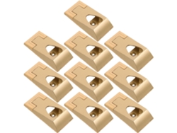 Juego de 10 soportes de pared resistentes de zinc dorado para barras de ropa, ideales para barras de armario, forma de corazón, GOKOCO