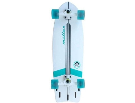 Surfskate MILLER Surfskate MILLER Pablo Solar - 32.5" Verde, Blanco (90x25x2.5cm) Verde, Blanco (7 Camadas de maple canadiano)