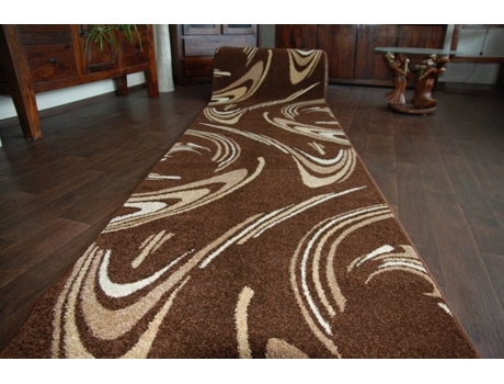 Alfombra de Pasillo Karmel Fryz - Coffee Marrón 90 cm