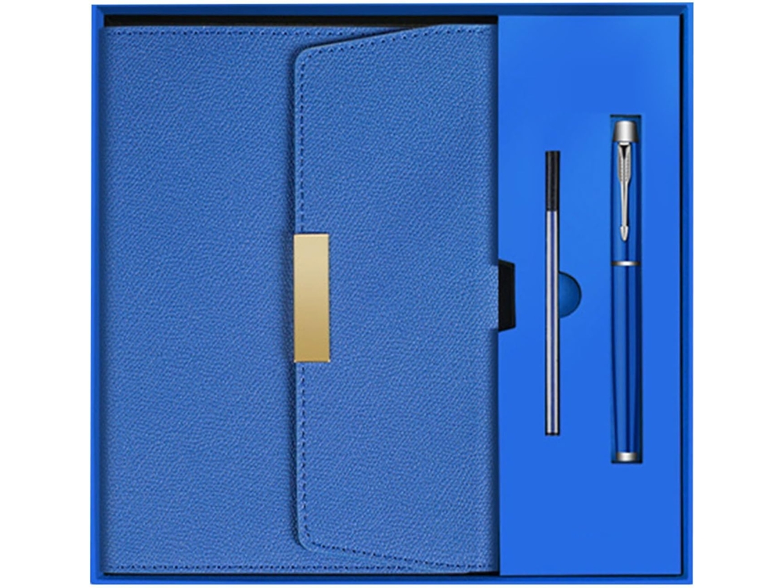 Cuaderno Con Bolígrafo Y Estuche De Regalo De Piel Sintética - 100 Hojas