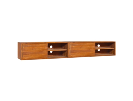 MAISON EXCLUSIVE - Mueble de TV de pared madera maciza de teca 180x30x30 cm