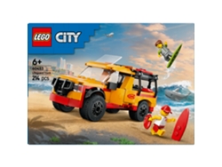 LEGO City: Carrinha de Resgate Salva-vidas – Set com carrinha, 2 minifiguras e figura de tubarão (214 peças)