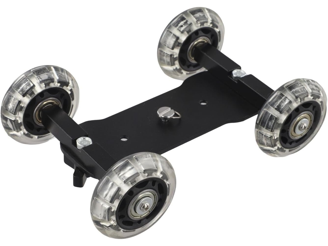 Soporte deslizante para cámara con ruedas giratorias, estructura con capacidad de 10 kg. SFUSHOS