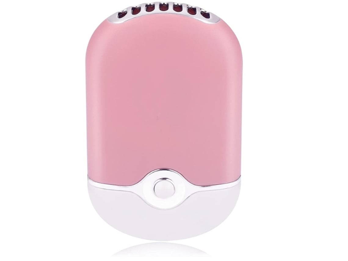 USHION - Aire acondicionado portátil con pestañas, recargable, color rosa, con USB