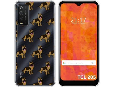 Carcasa TCL 205 TUMUNDOSMARTPHONE Dibujos Transparente Perros 09 Multicolor