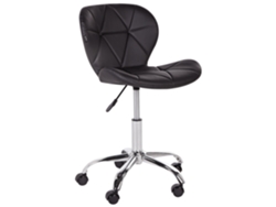 Silla de oficina BELIANI Valetta de Piel sintética Negro 48x48x90