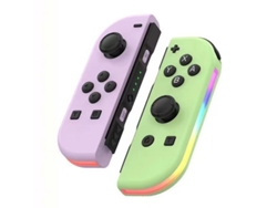 Mandos Joy-Con izquierdo y derecho YUNZII rosa claro y verde para Switch (sin correa de muñeca)