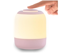 Lámpara de mesita de noche táctil, luz nocturna LED regulable para dormitorio, guardería, sala de estar y habitación de bebé auxiliar de BISBISOUS